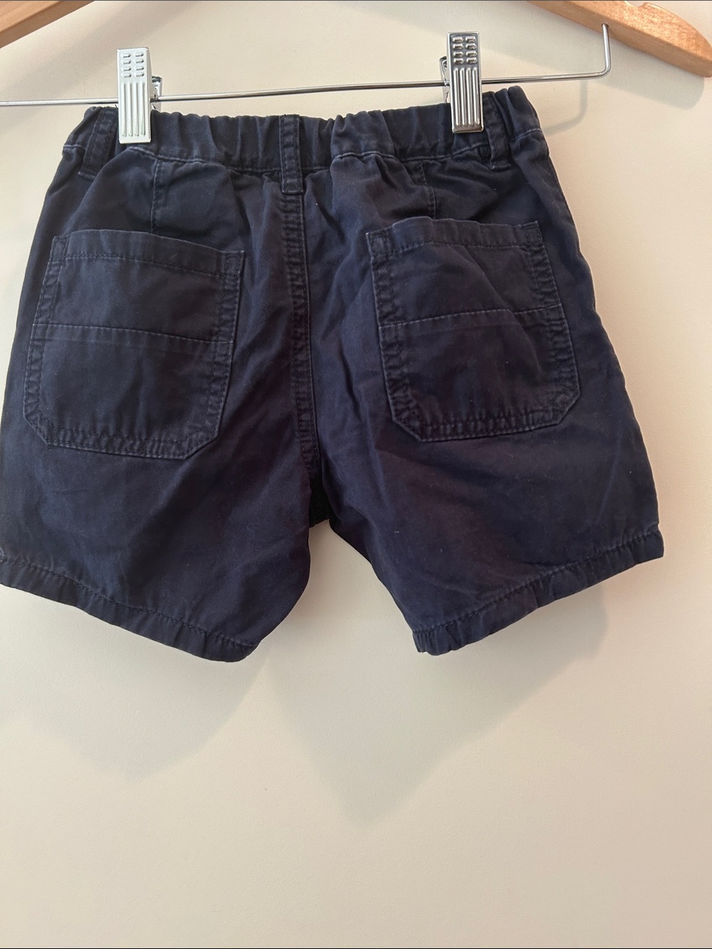 Next kids Navy Casual Chino Utility Shorts pockets elastic waist size 3-4yrs